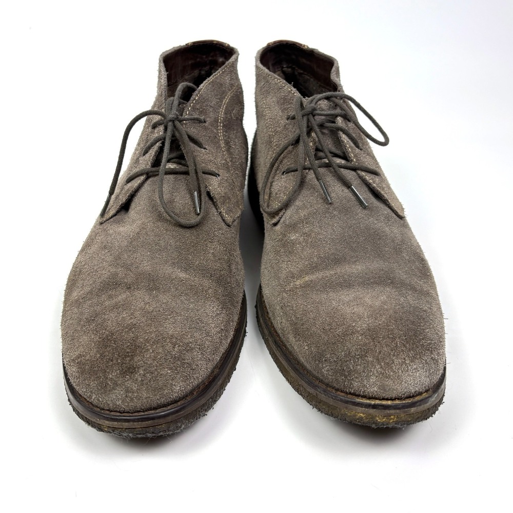 Johnston & Murphy Copeland Chukka Boot‎ Mens Sz 11M Gray Oiled Suede Lace Up